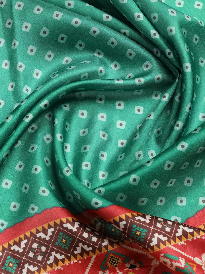 Cotton Blend Unstitched Suit Piece With Dupatta