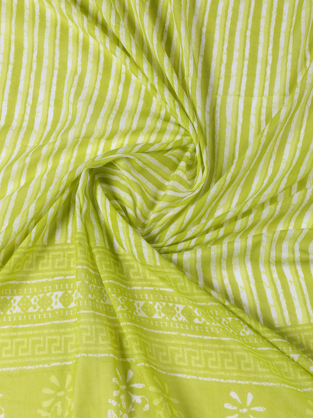 Neck Patti Cotton Blend Unstitched Suit With Dupatta