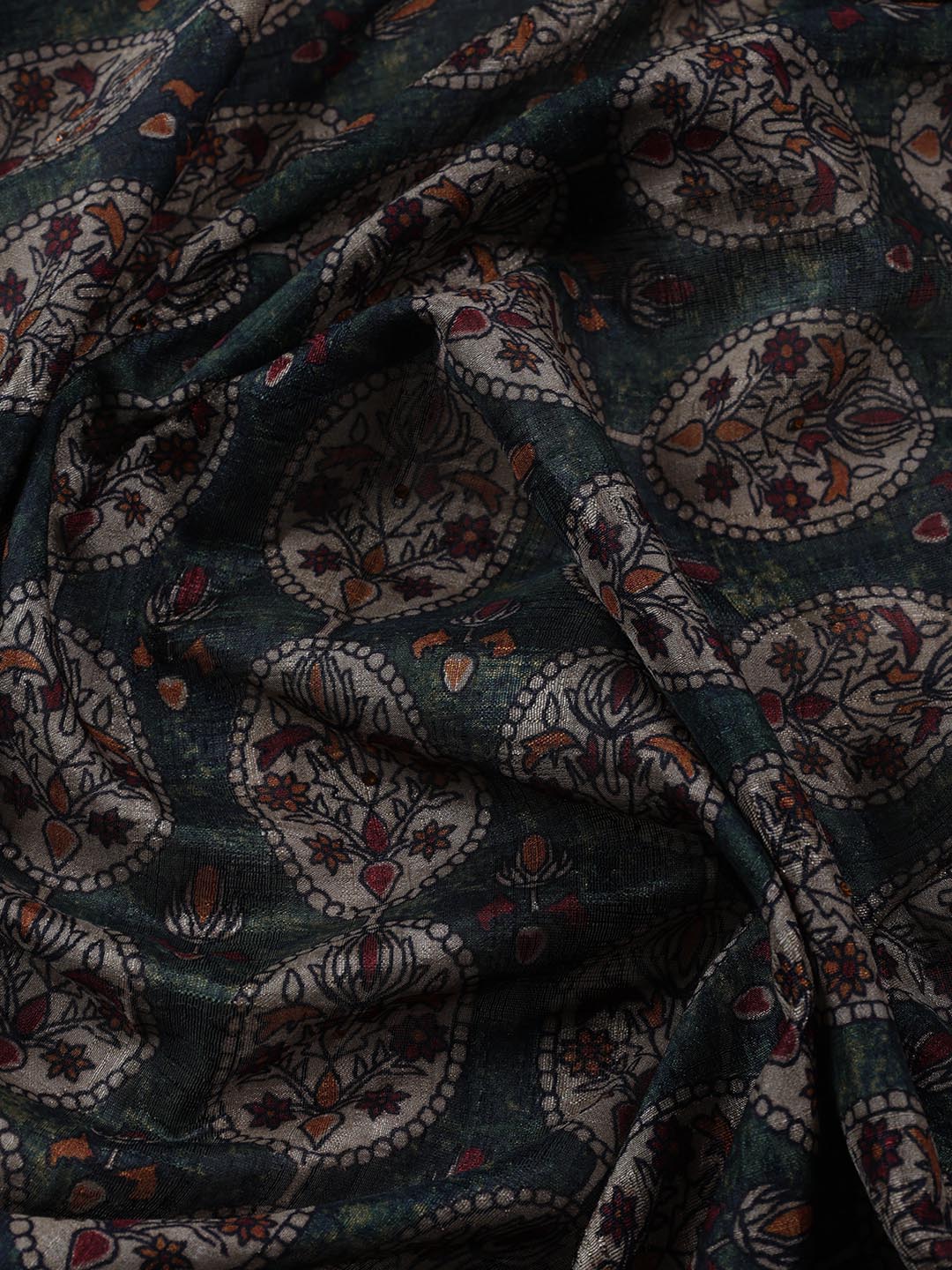 Neck Embroidery Tussar Unstitched Suit Piece With Dupatta
