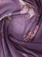 Neck Embroidery Chanderi Unstitched Suit With Dupatta