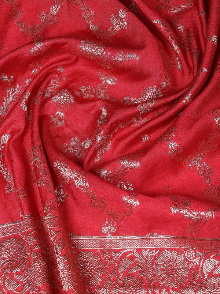 Woven Chanderi Unstitched Suit With Dupatta