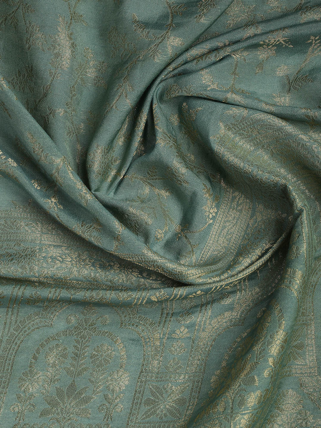 Embroidered Chanderi Unstitched Suit Piece With Dupatta