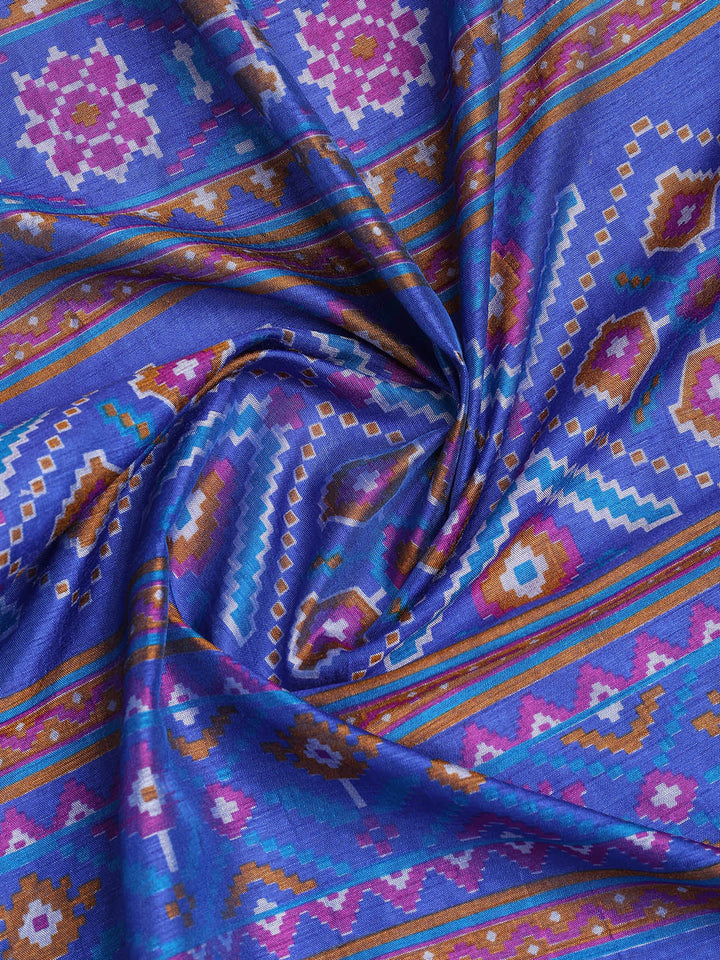 Art Silk Unstitched Suit Piece With Dupatta