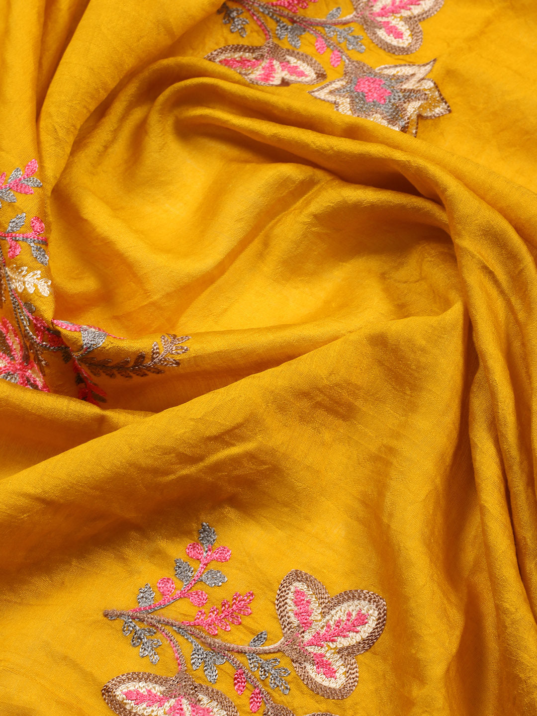 Neck Embroidered Cotton Blend Unstitched Suit With Dupatta
