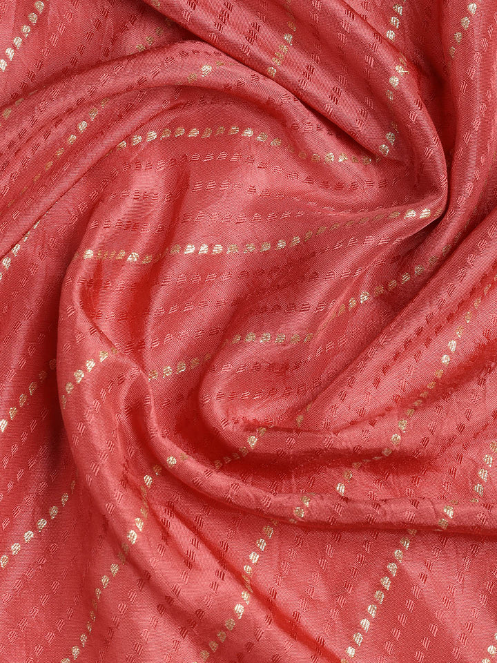 Woven Border Chanderi Unstitched Suit With Dupatta
