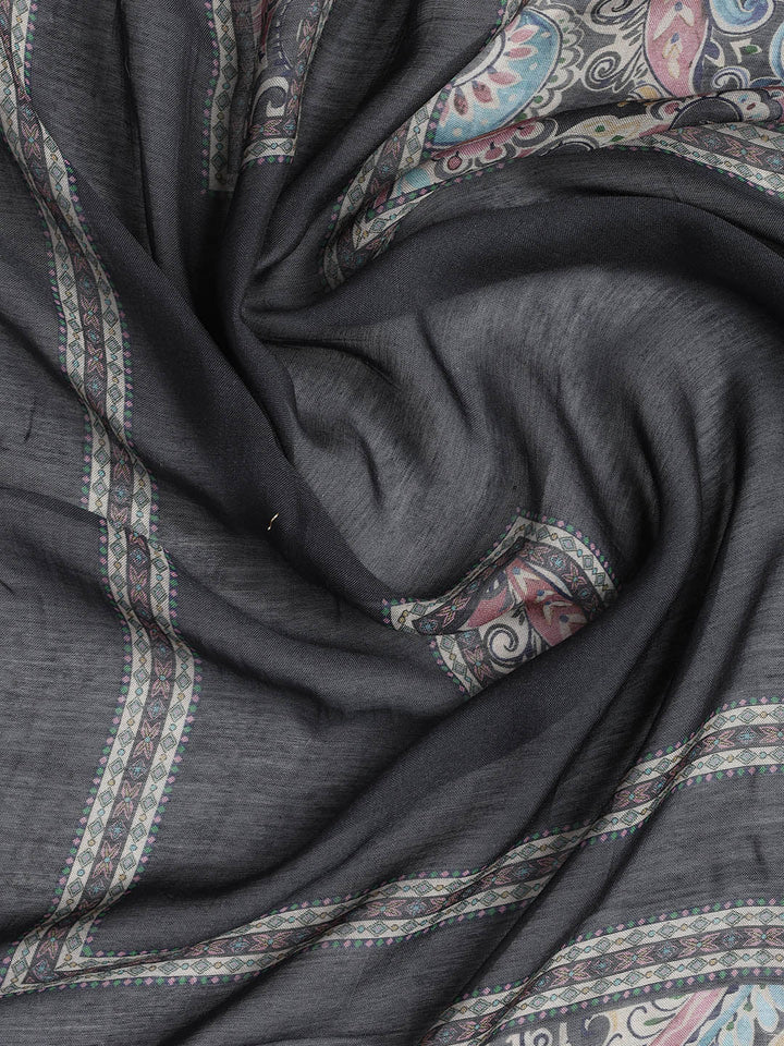 Printed Muslin Unstitched Suit Piece With Dupatta