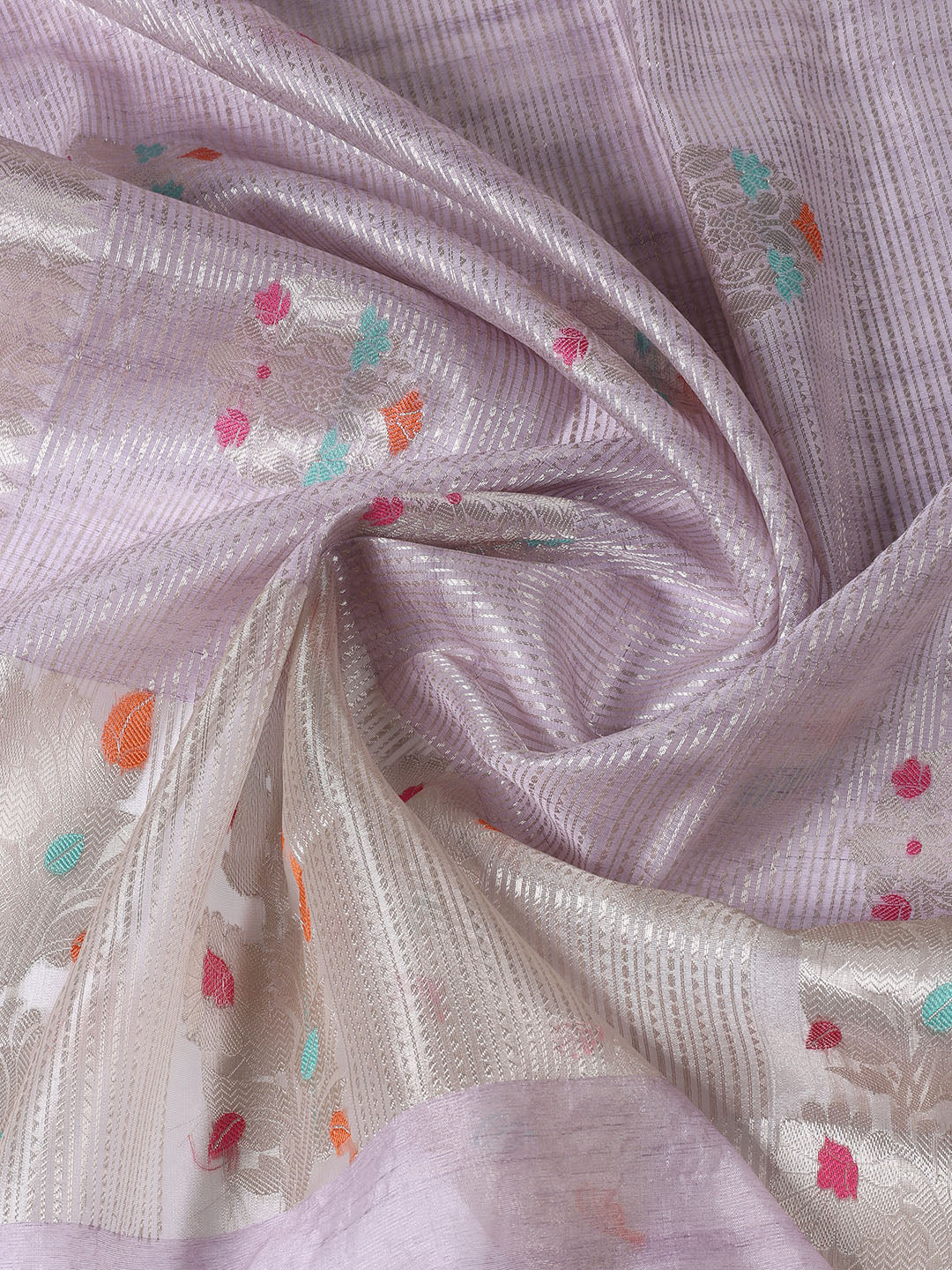 Neck Embroidered Tissue Unstitched Suit Piece With Dupatta