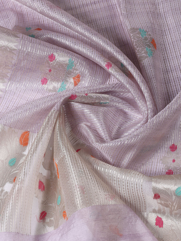 Neck Embroidered Tissue Unstitched Suit Piece With Dupatta