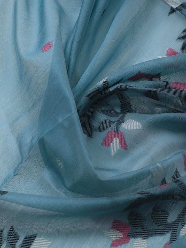 Jamdani Chanderi Unstitched Suit Piece With Dupatta