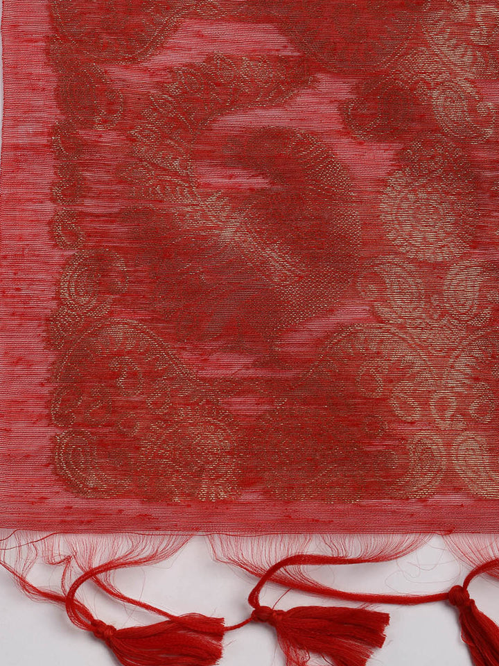 Woven Chanderi Unstitched Suit Piece With Dupatta