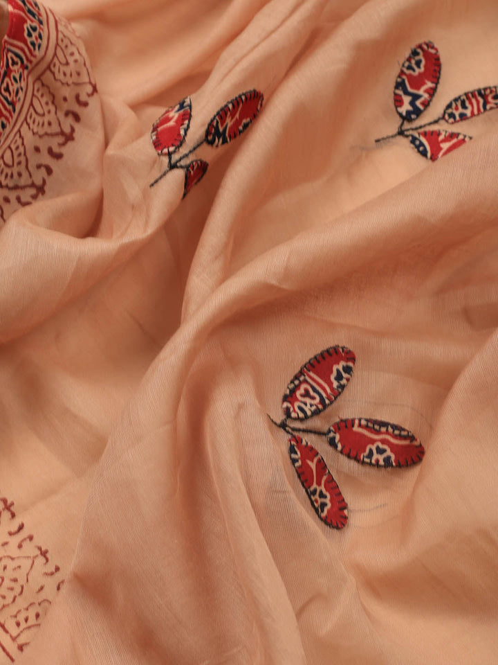 Printed Cotton Blend Unstitched Suit With Dupatta