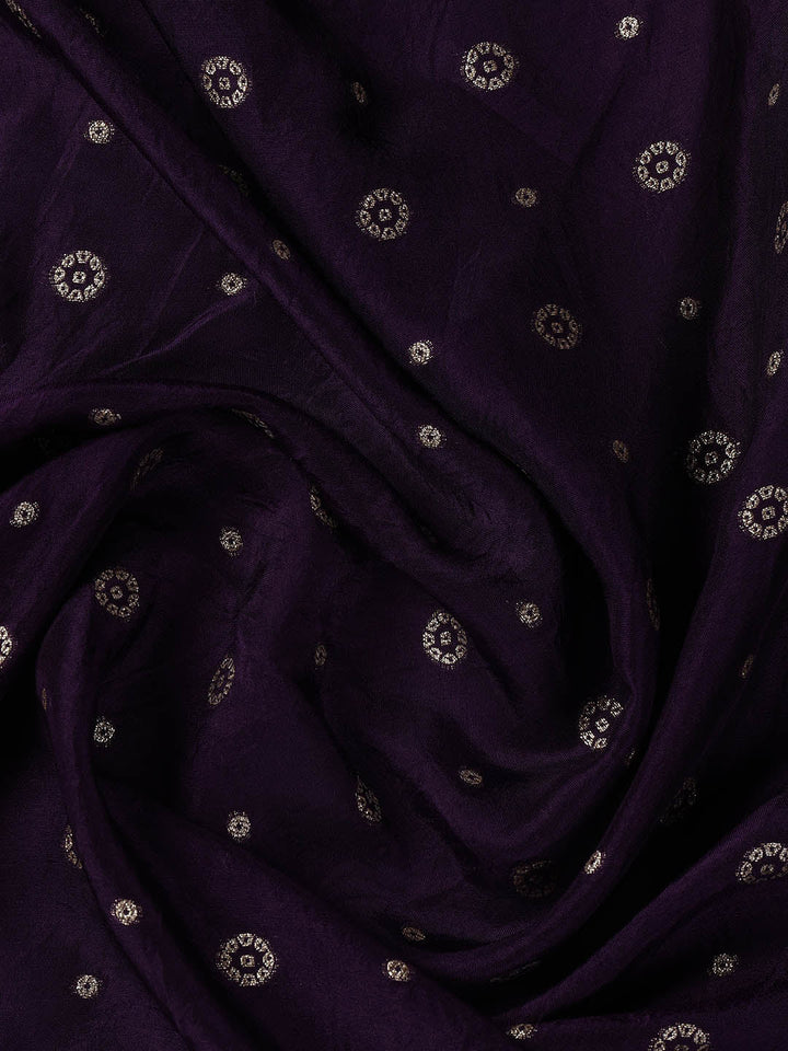 Embroidered Art Silk Unstitched Suit Piece With Dupatta