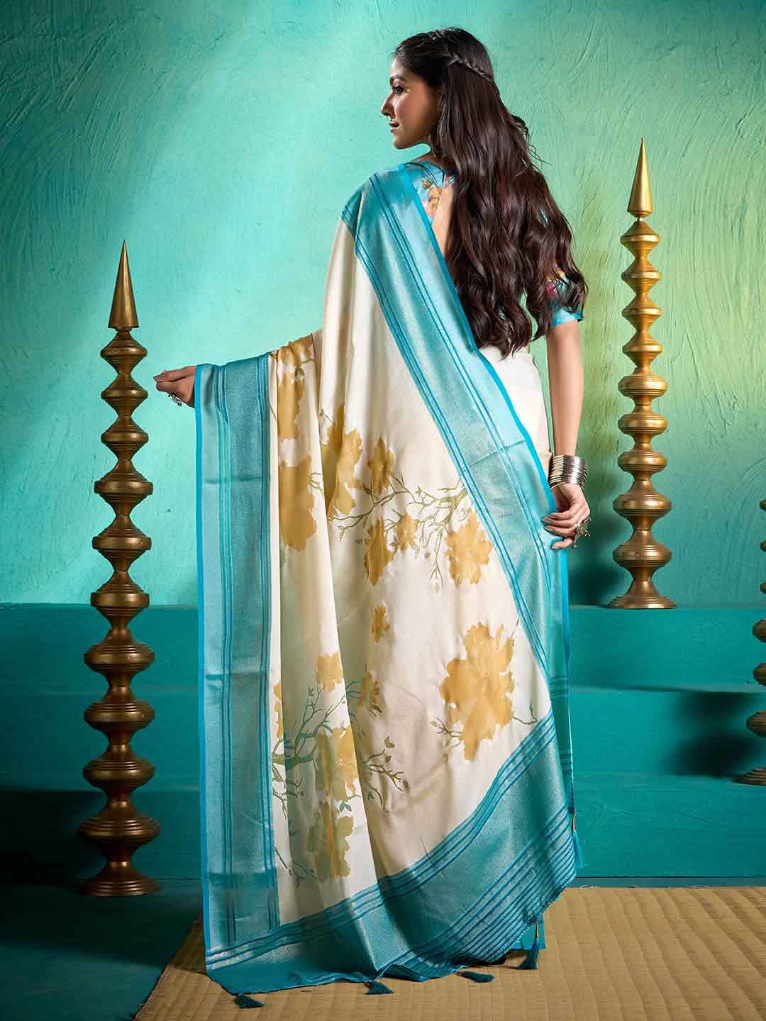 Digital Floral Printed Georgette Saree