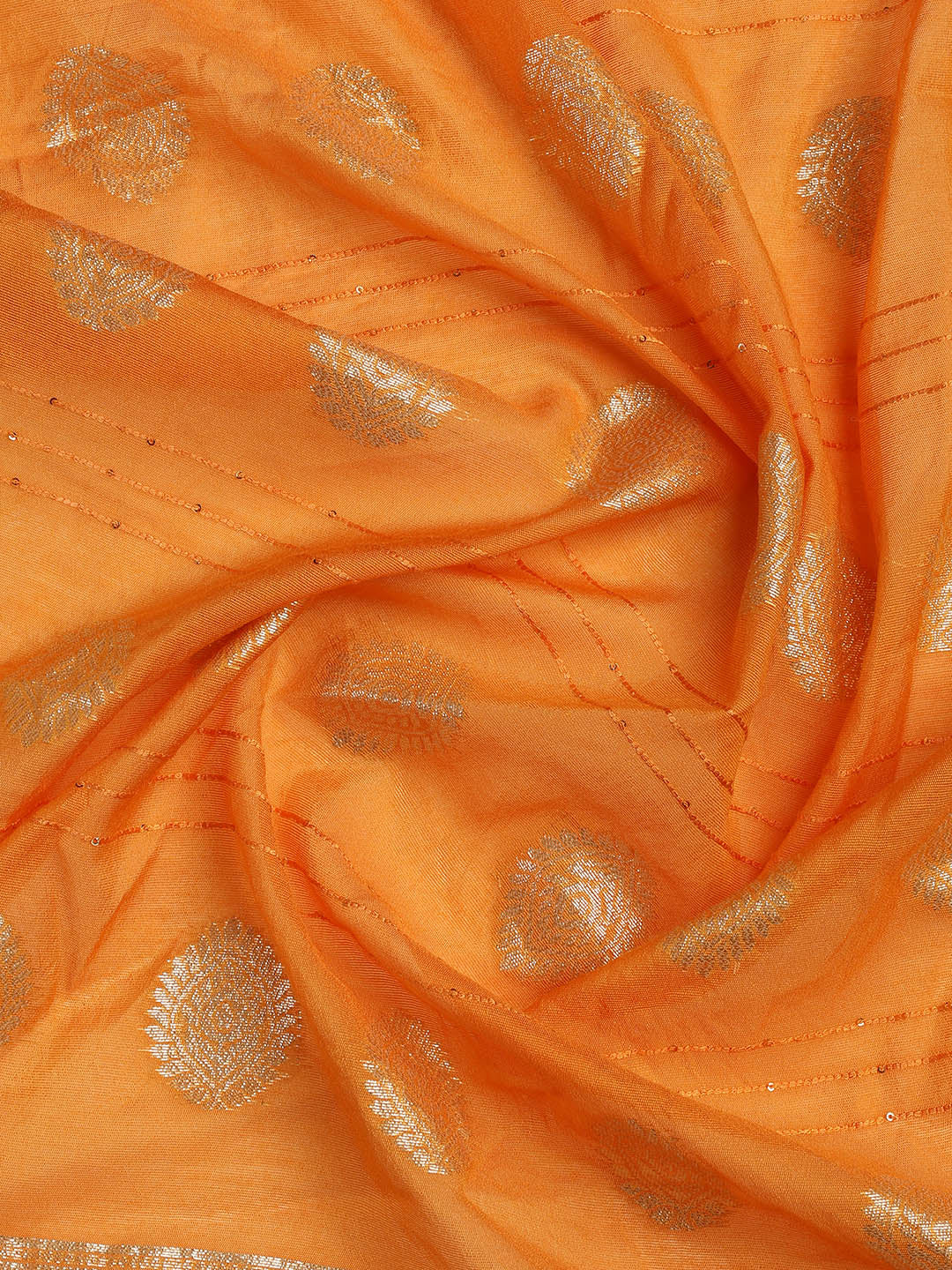 Neck Embroidery Chanderi Unstitched Suit With Dupatta