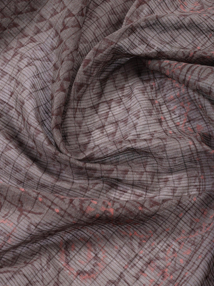 Printed Cotton Blend Unstitched Suit With Dupatta