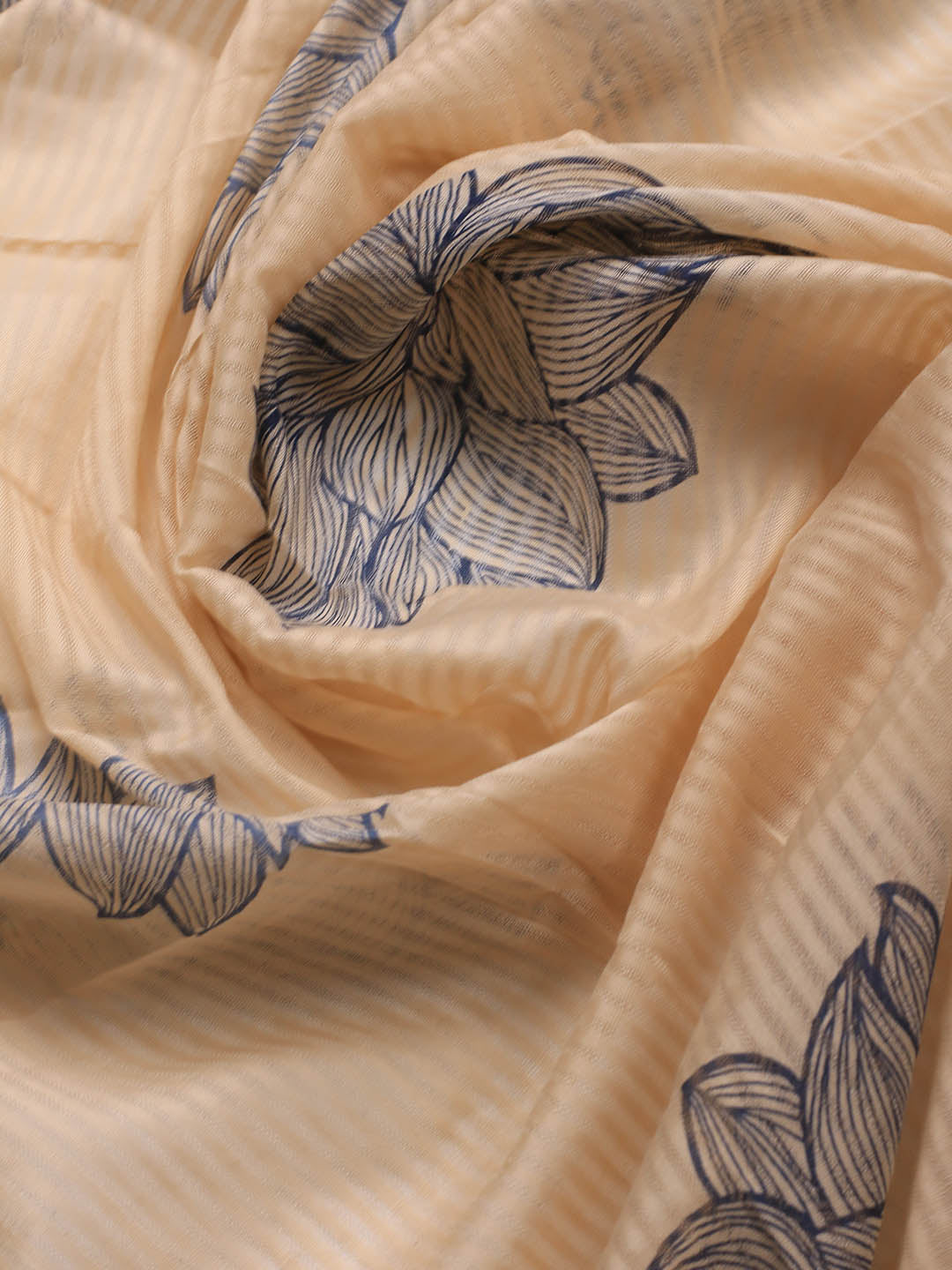 Printed Cotton Blend Unstitched Suit With Dupatta