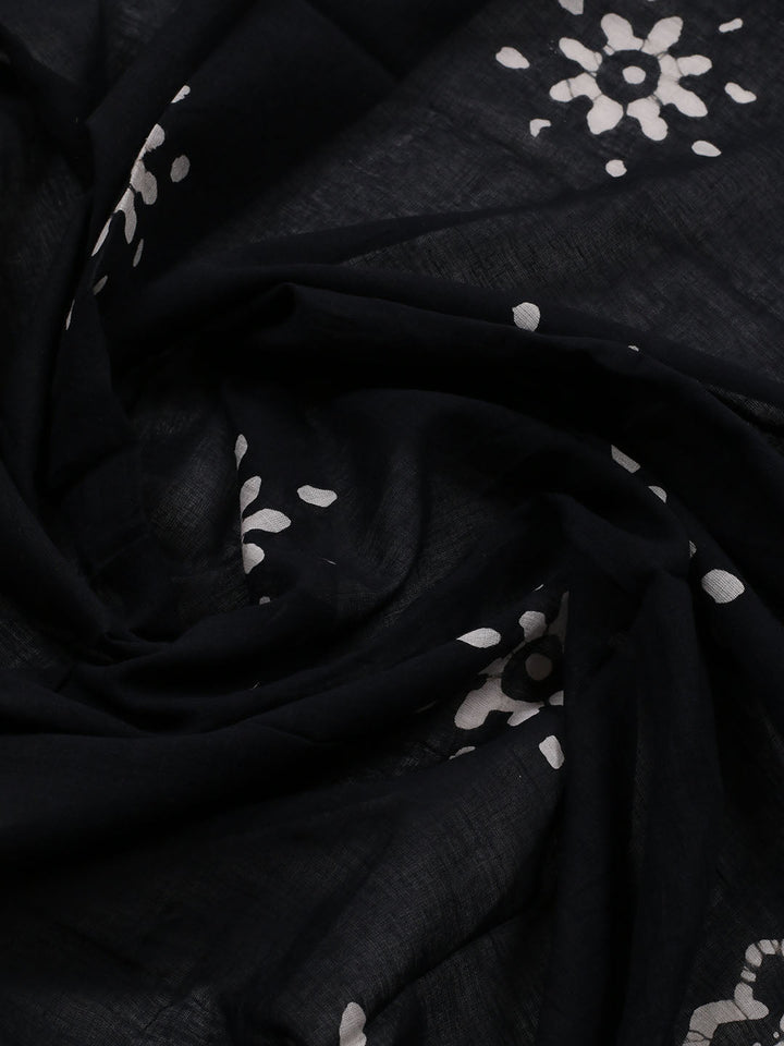 Printed Cotton Blend Unstitched Suit With Dupatta