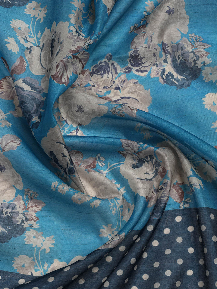 Embroidered Chanderi Unstitched Suit Piece With Dupatta