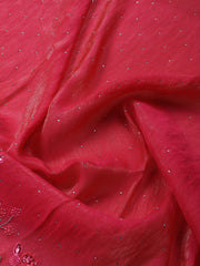 Embroidered Chinon Unstitched Suit With Dupatta