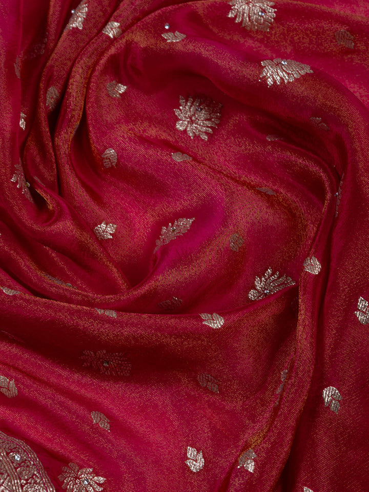Embroidered Tissue Unstitched Suit With Dupatta