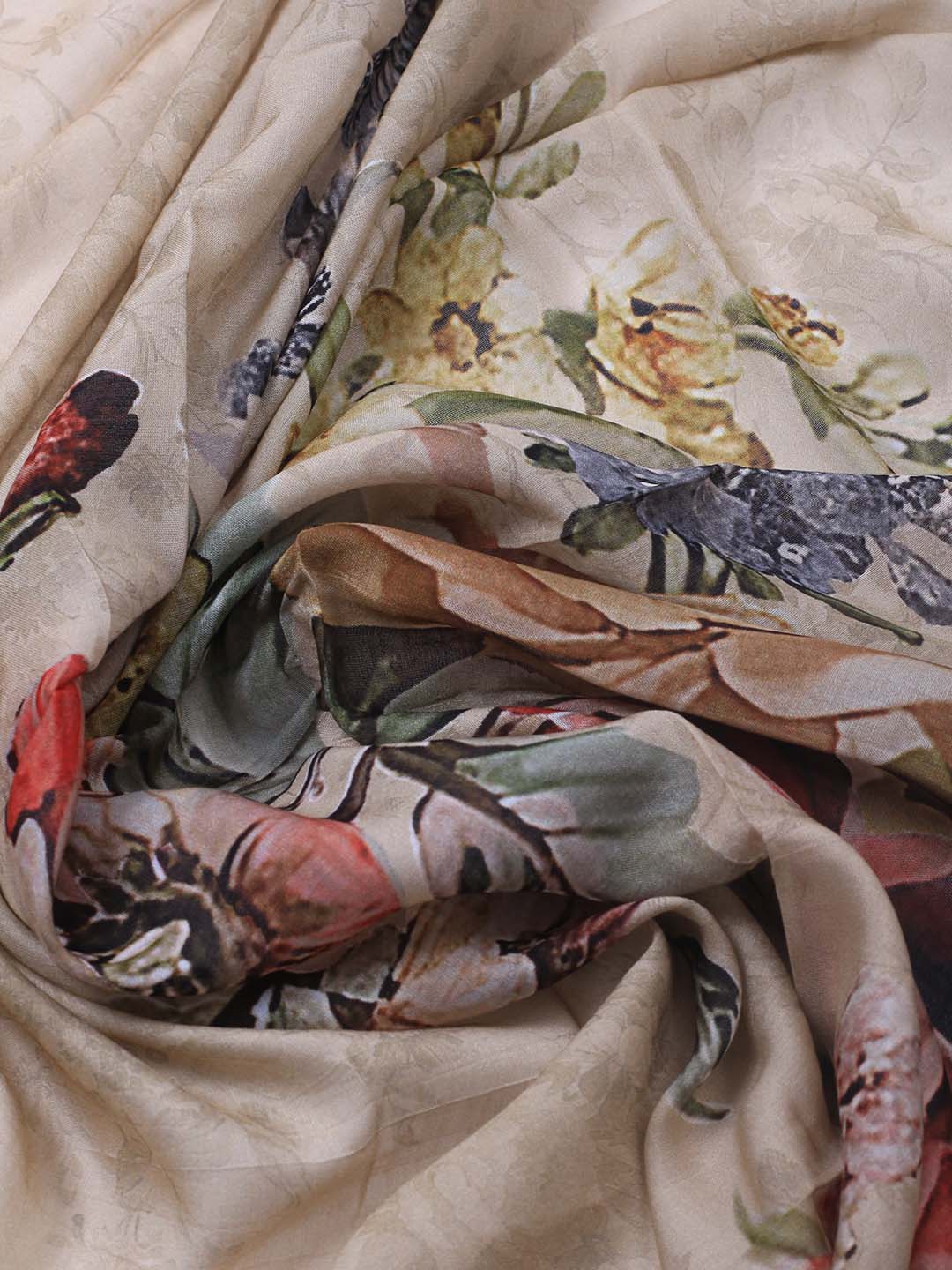 Printed Muslin Unstitched Suit With Dupatta