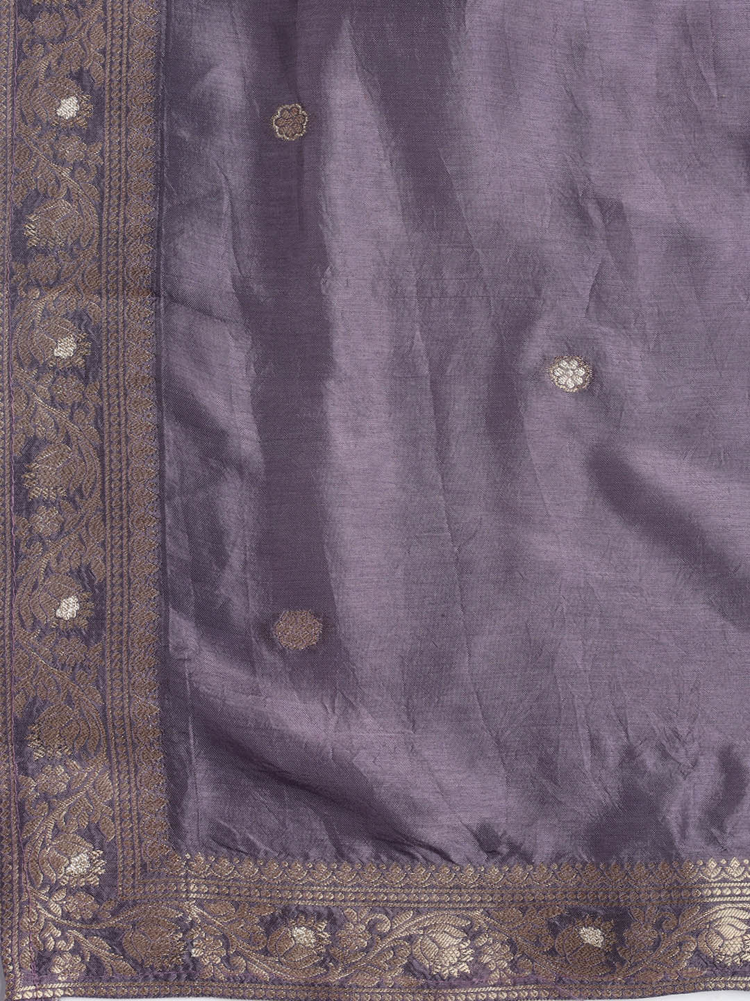 Embroidered Chanderi Unstitched Suit Piece With Dupatta