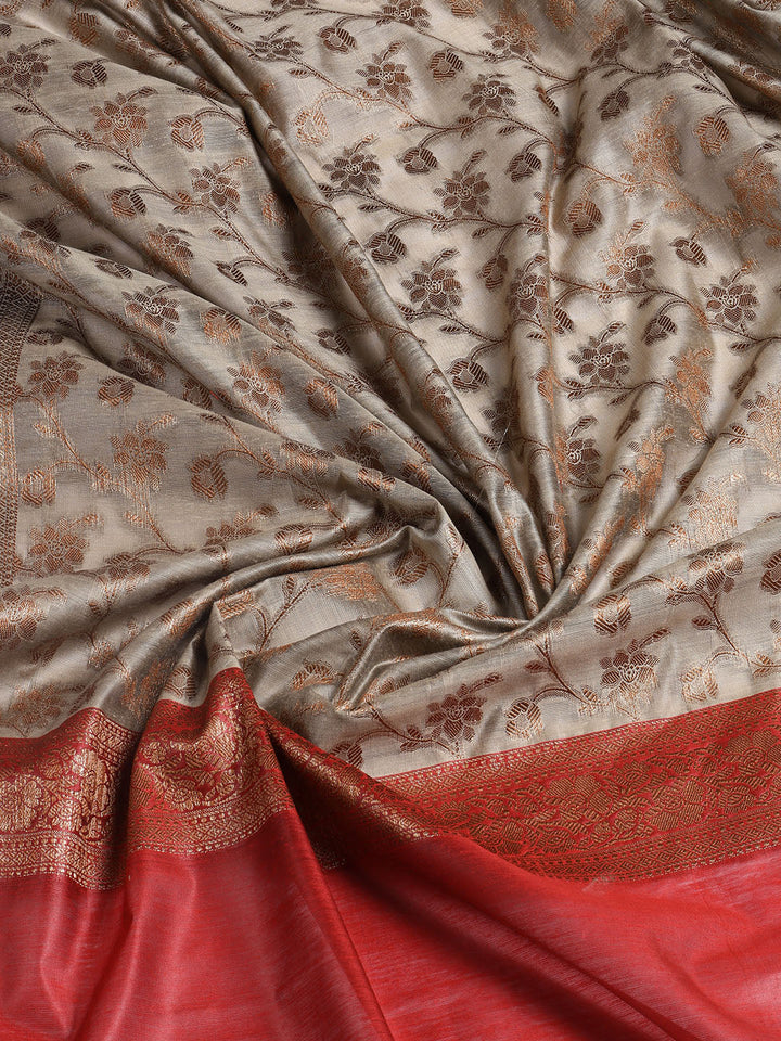 Banarasi Chanderi Unstitched Suit With Dupatta