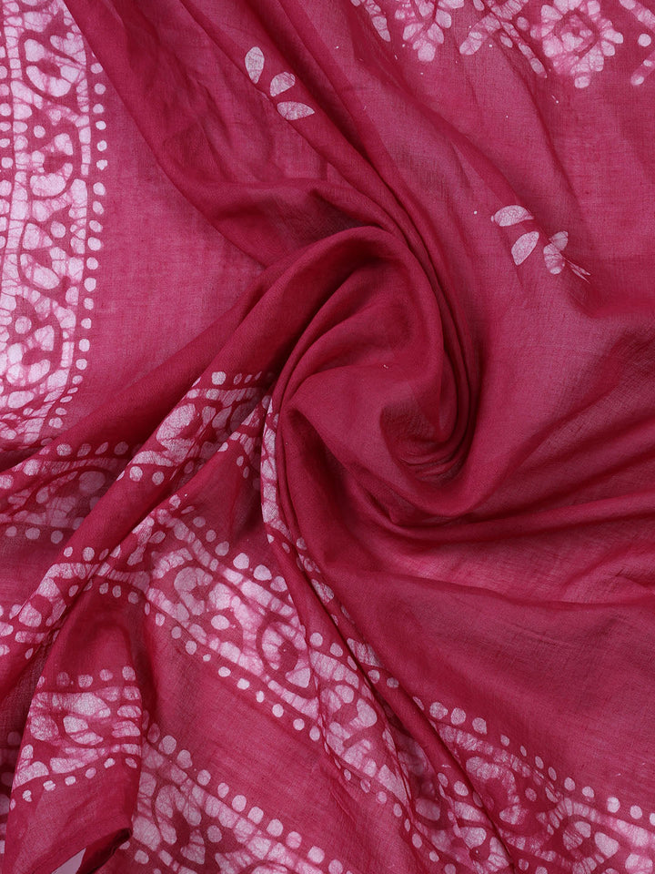 Printed Cotton Blend Unstitched Suit Piece With Dupatta