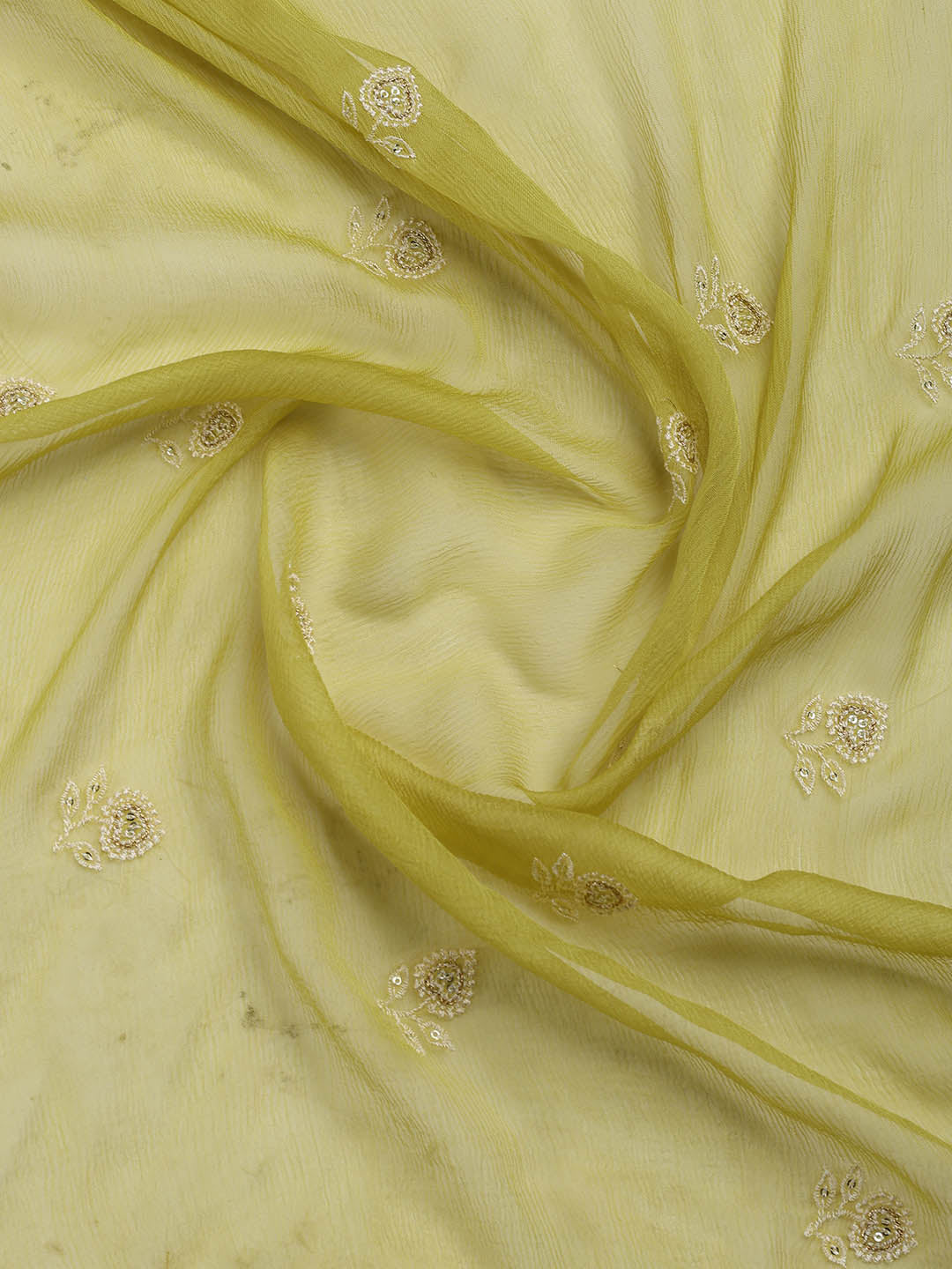 Embroidered Organza Unstitched Suit Piece With Dupatta