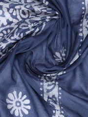 Printed Cotton Blend Unstitched Suit With Dupatta