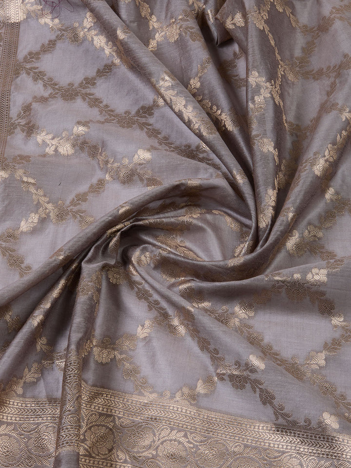 Woven Chanderi Unstitched Suit With Dupatta