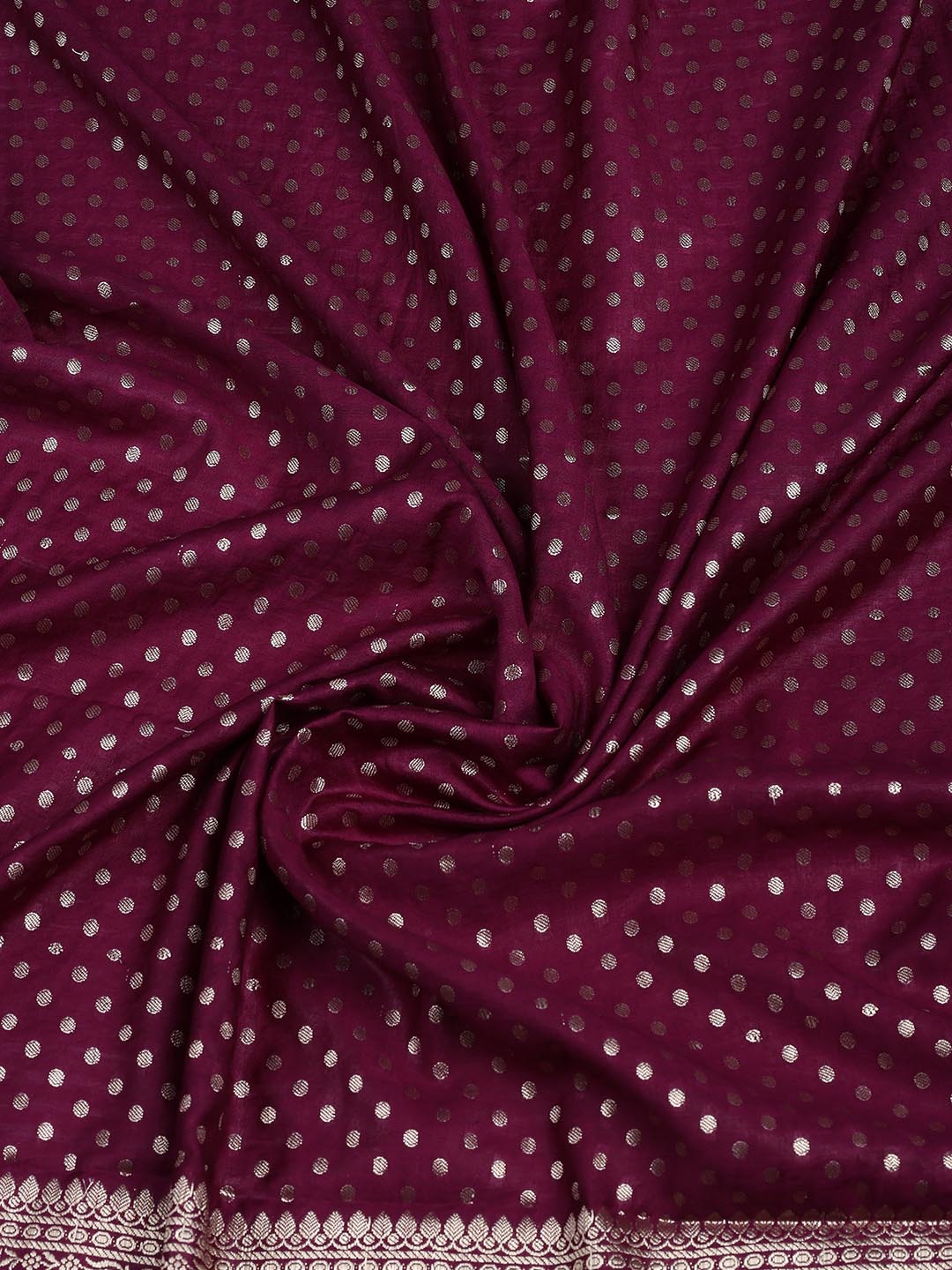 Floral Woven Chanderi Unstitched Suit With Dupatta