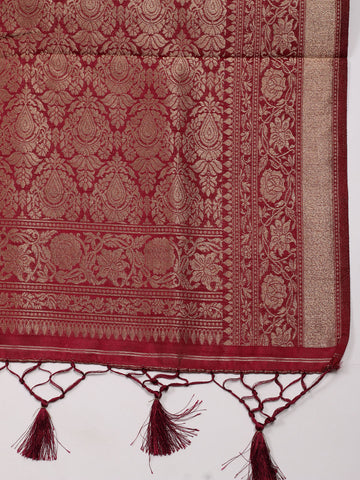 Zari Jaal Handloom Woven Saree