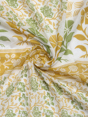 Printed Cotton Blend Unstitched Suit With Dupatta