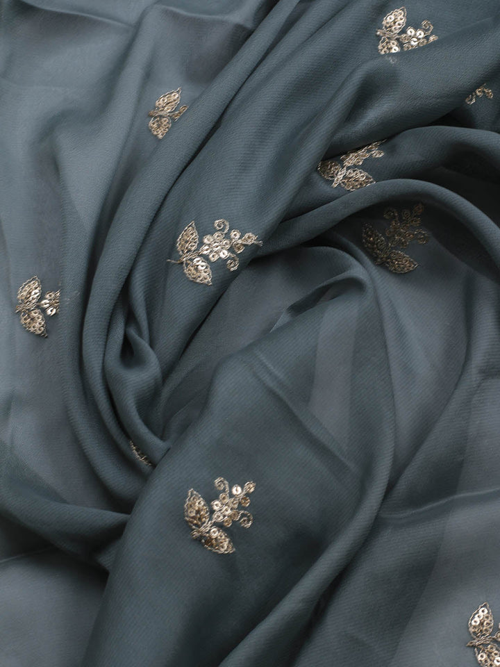 Zari Jaal Art Silk Unstitched Suit Piece With Dupatta