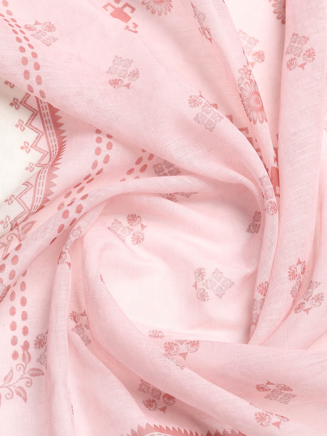 Printed Linen Unstitched Suit With Dupatta