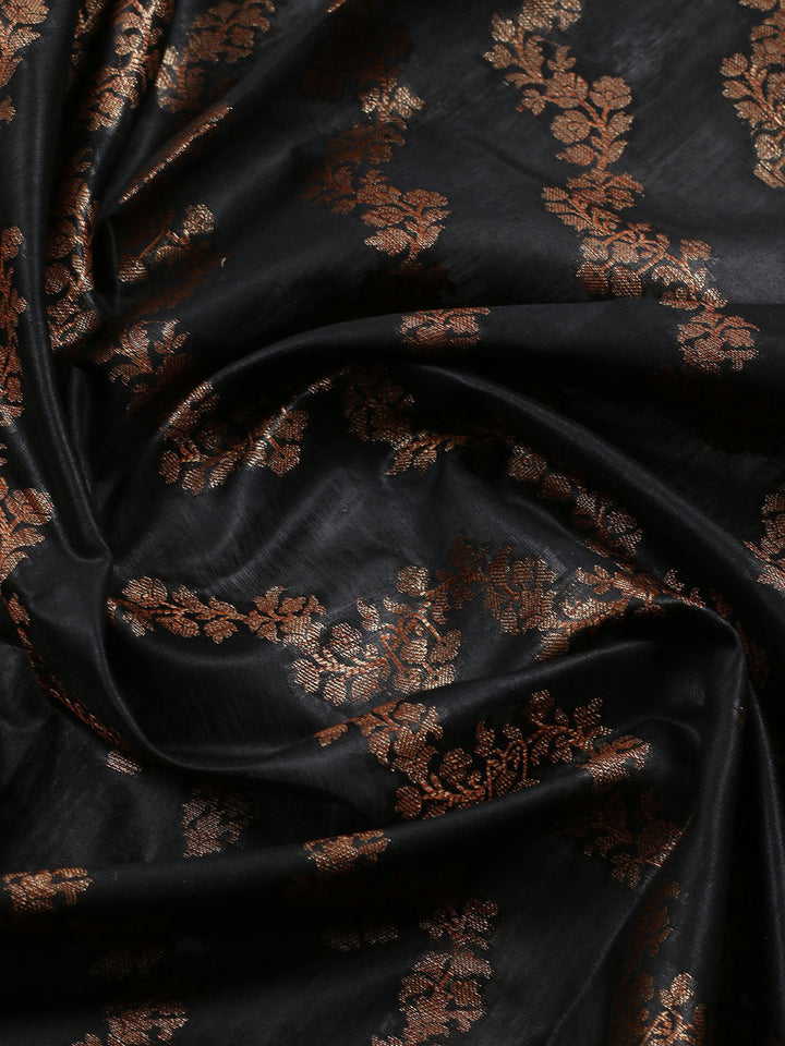 Woven Chanderi Unstitched Suit Piece With Dupatta