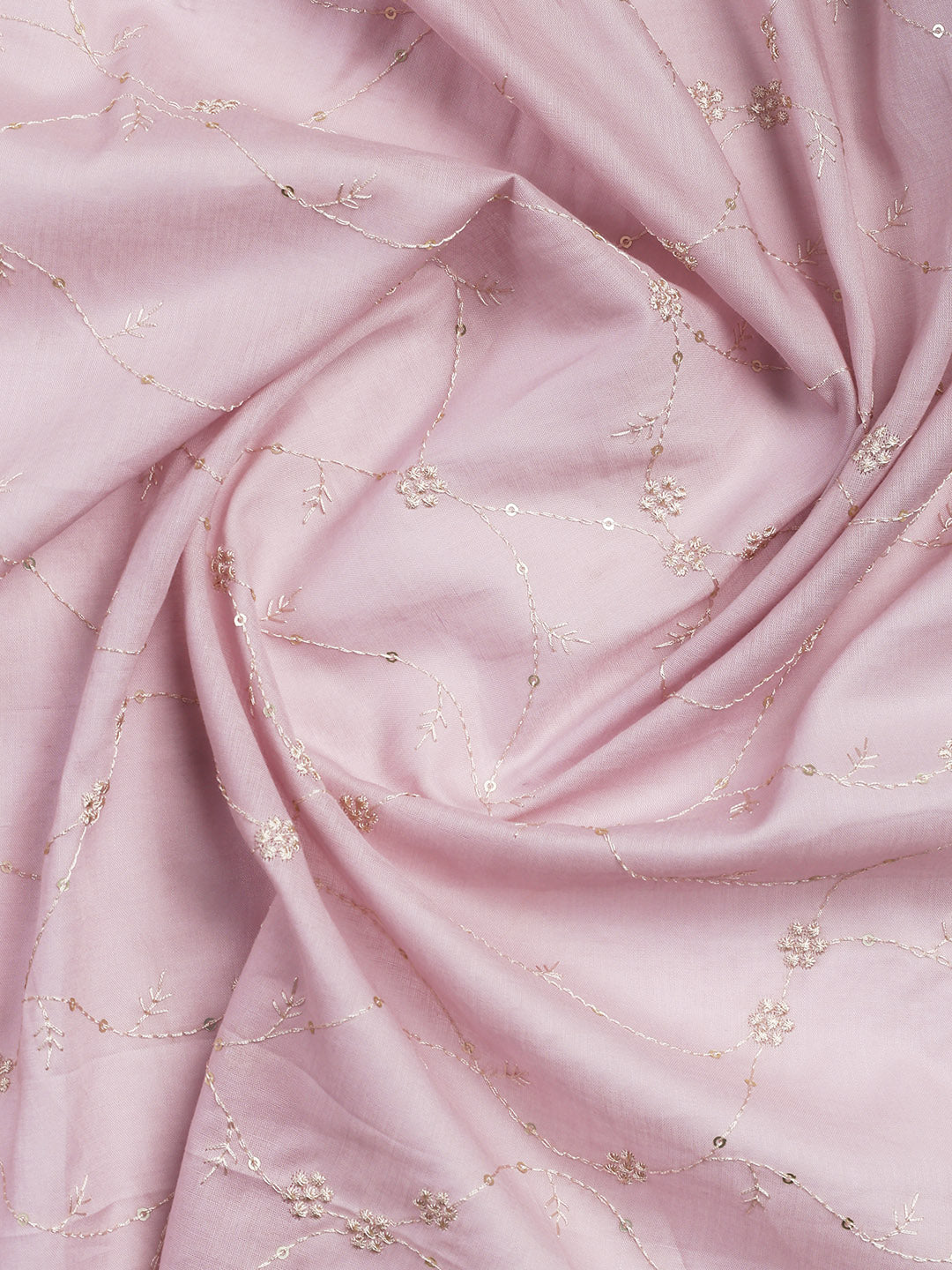 Embroidered Cotton Blend Unstitched Suit Piece With Dupatta