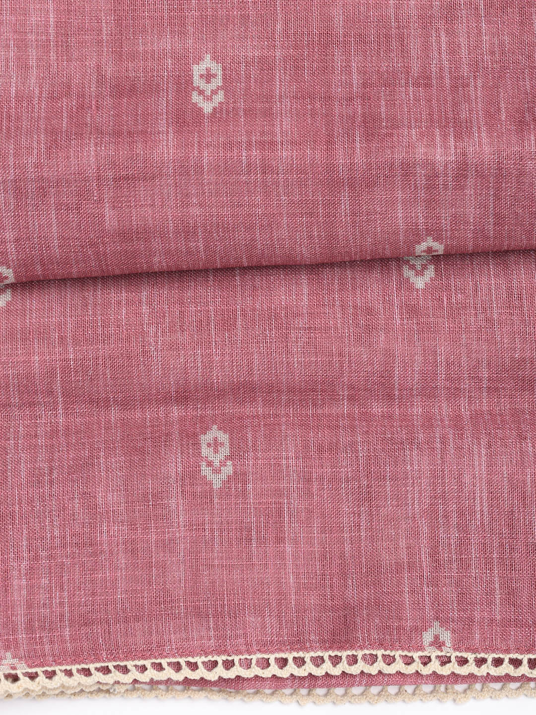 Neck Embroidered Chanderi Unstitched Suit Piece With Dupatta