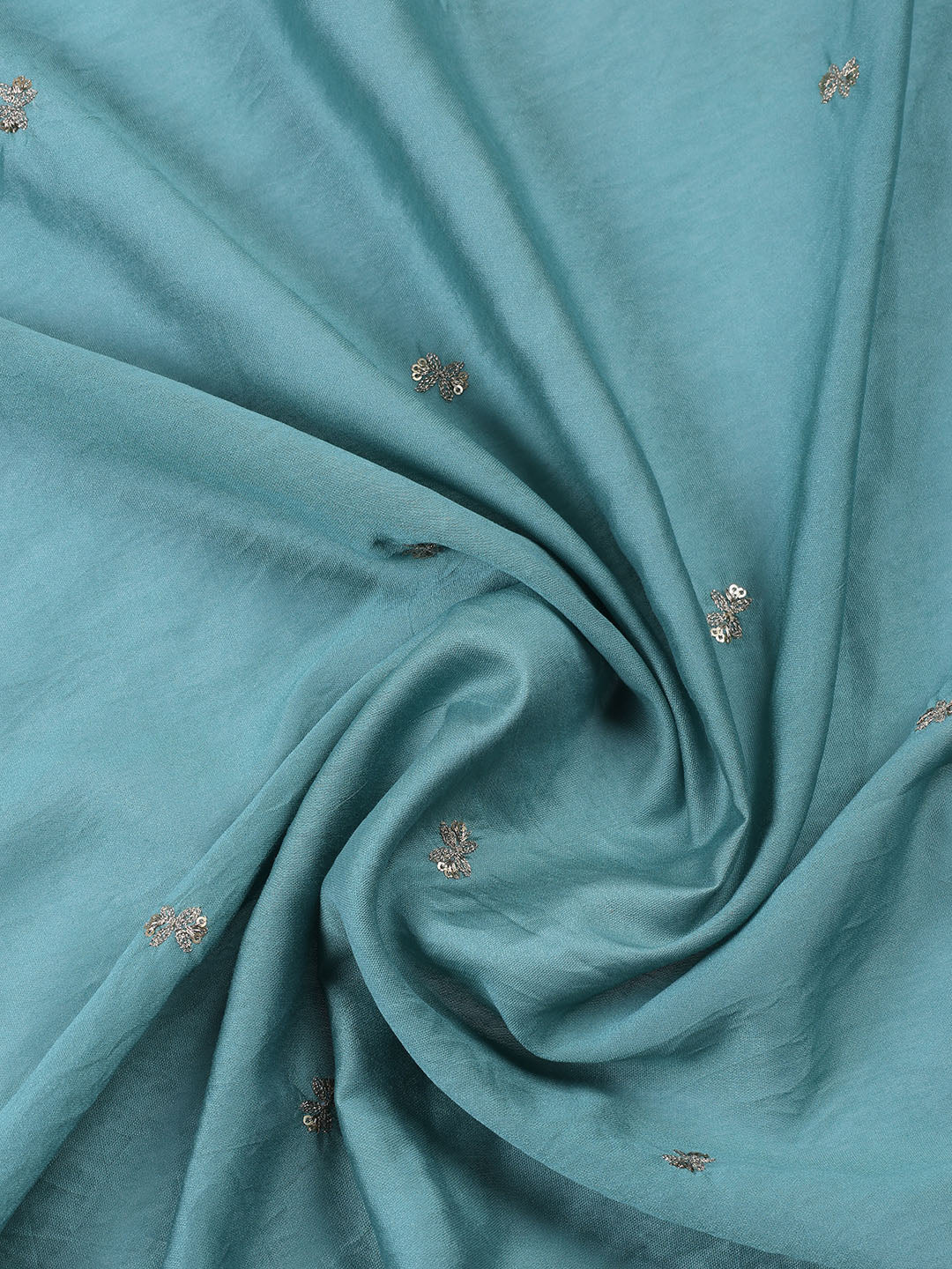 Neck Embroidered Cotton Blend Unstitched Suit With Dupatta