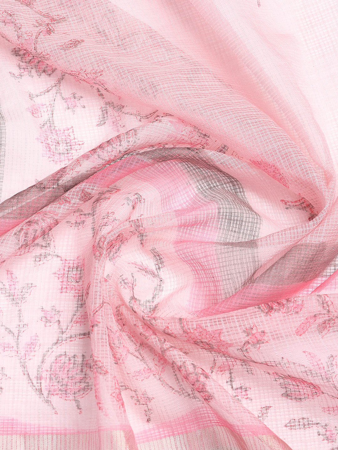 Printed Cotton Blend Unstitched Suit With Dupatta