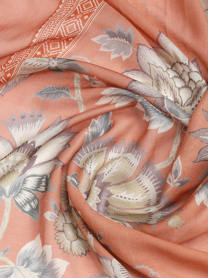 Printed Muslin Unstitched Suit With Dupatta