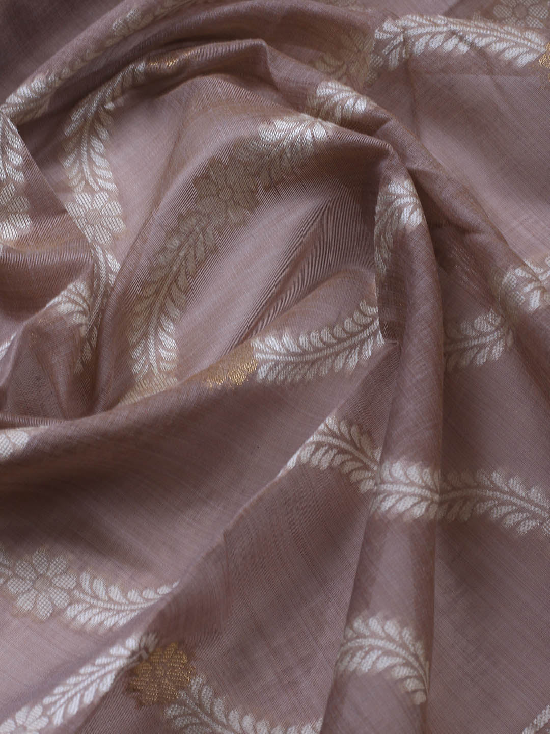 Neck Embroidered Chanderi Unstitched Suit With Dupatta