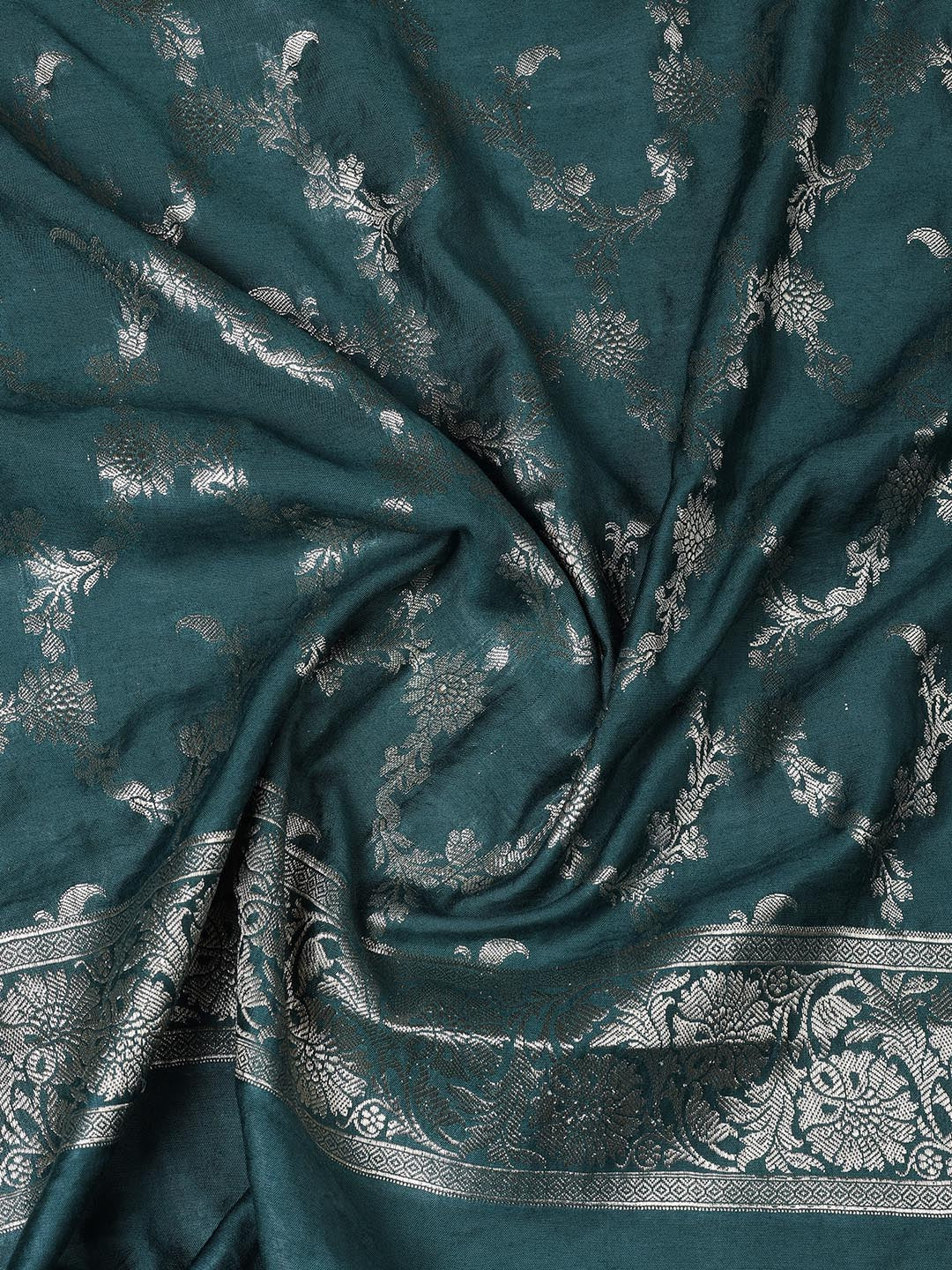 Woven Chanderi Unstitched Suit With Dupatta
