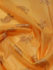 Woven Banarasi Chanderi Unstitched Suit With Dupatta