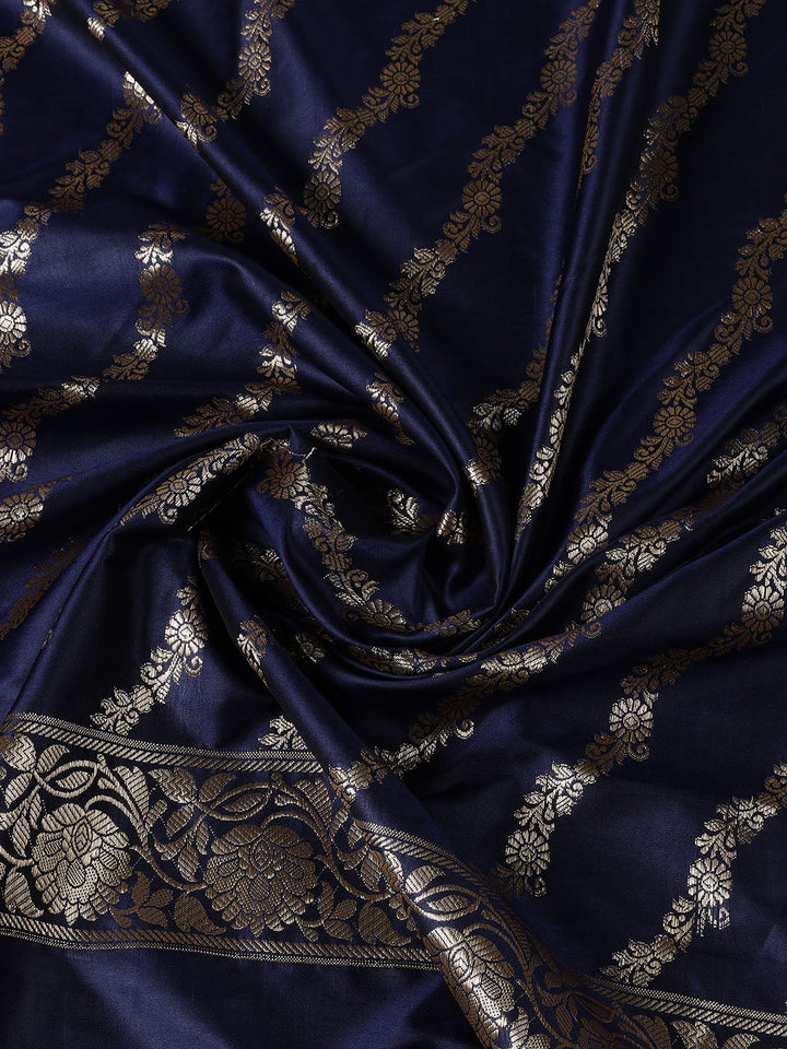 Woven Chanderi Unstitched Suit Piece With Dupatta