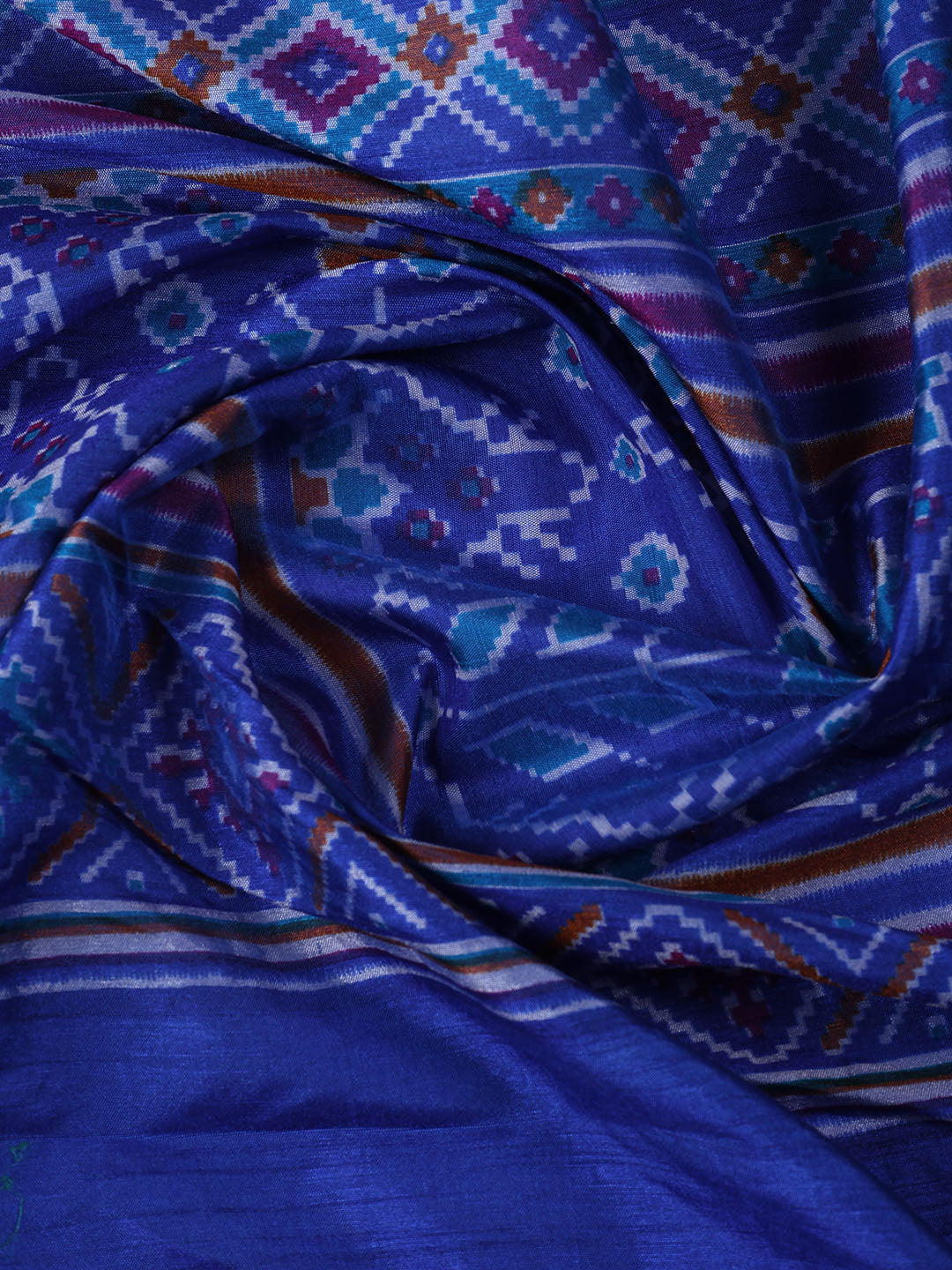 Printed Chanderi Unstitched Suit With Dupatta