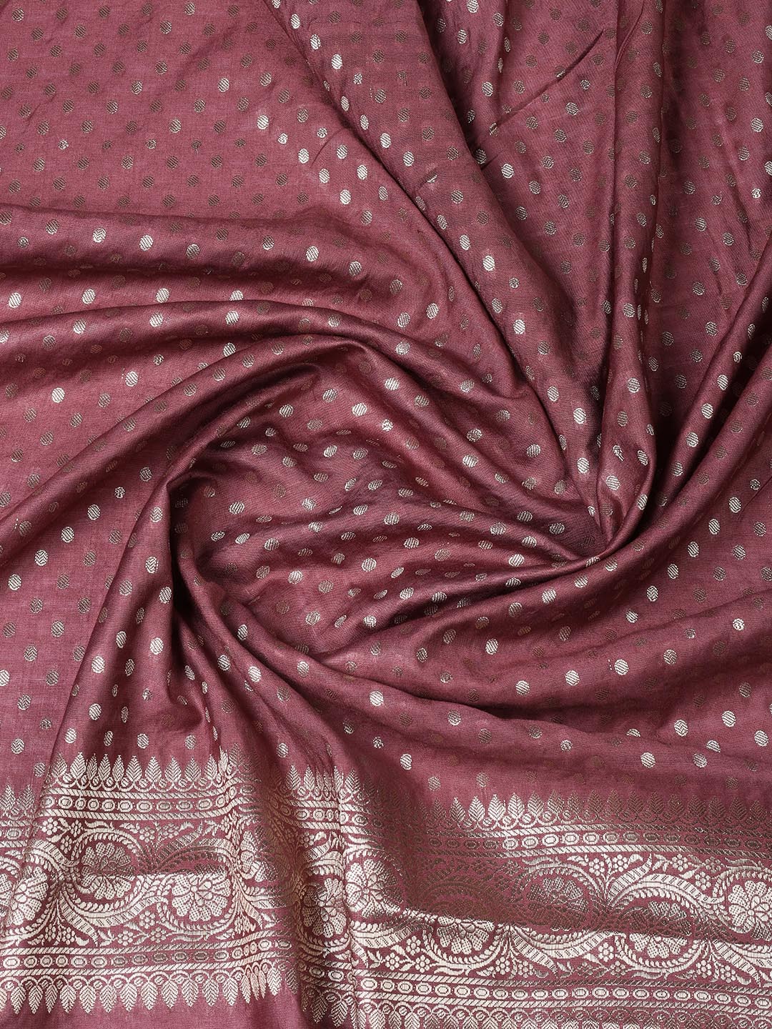Floral Woven Chanderi Unstitched Suit With Dupatta