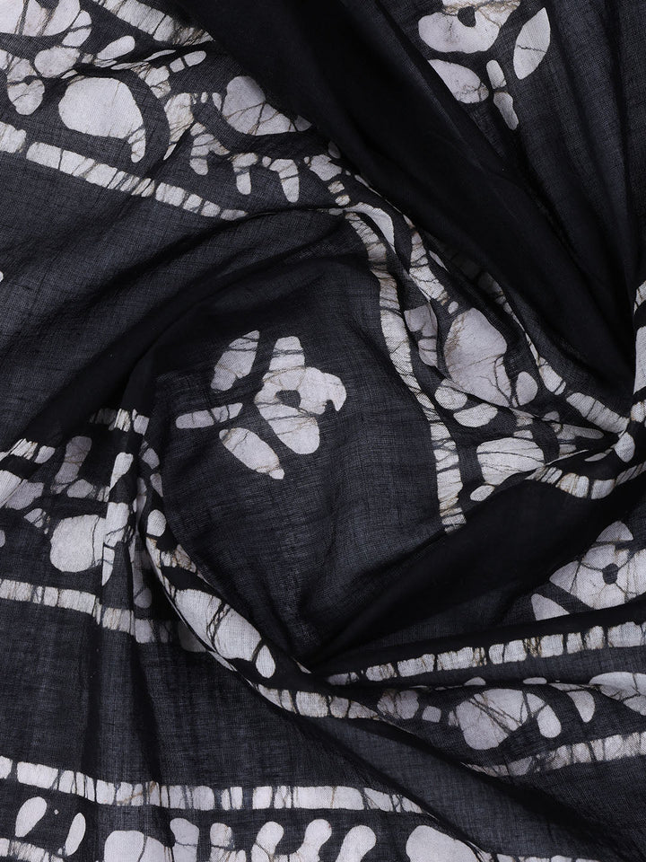 Printed Cotton Blend Unstitched Suit With Dupatta