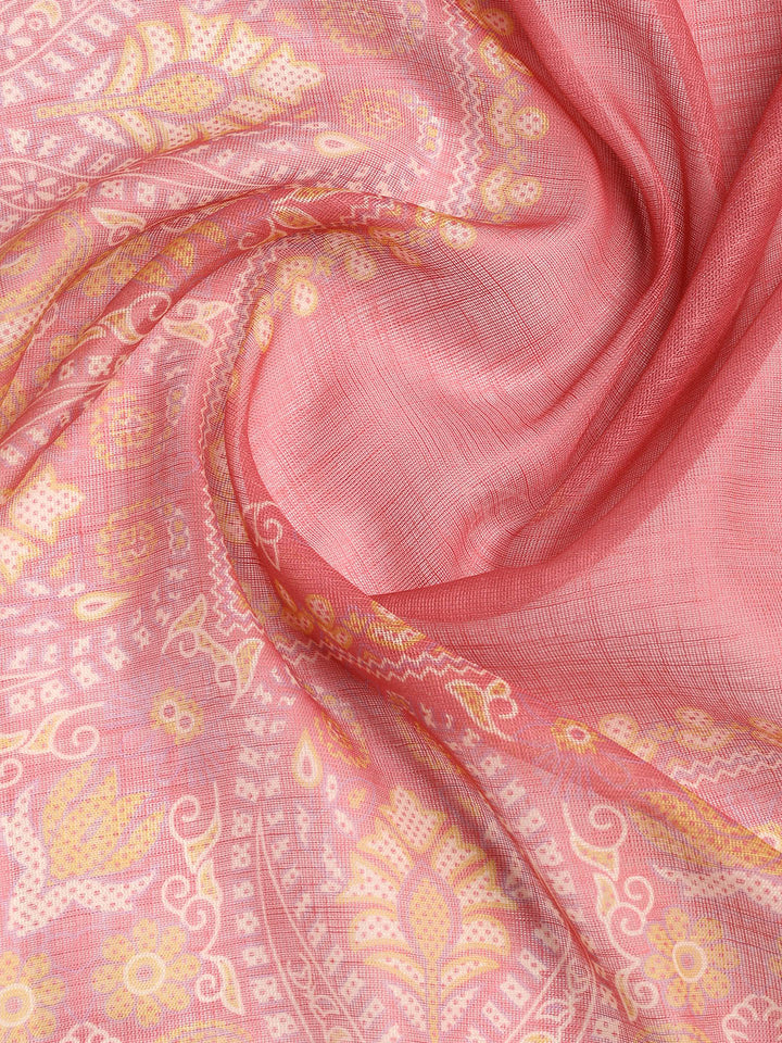 Neck Embroidered Cotton Blend Unstitched Suit With Dupatta